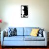 FONDO2CF SSDECO.es | Cuadro Decorativo Mujer Maravilla - Arte en Madera Negro con Fondo Blanco, 26x41 cm - Decoración Moderna para Salón, Dormitorio y Oficina